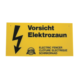 Warnschild "Elektrozaun", 20x10cm
