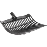 Pferdedunggabel V-Fork schwarz, 40x31cm Polycarbonat, mit Stiel