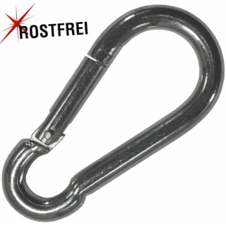1 Stk. - Karabinerhaken V4A ähnlich DIN - 8 x 80 mm