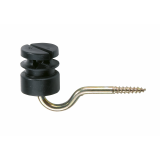 Schlitzisolator schwarz 5,3 mm Stütze, 25 Stück