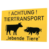 Tiertransporterschild Kunststoff