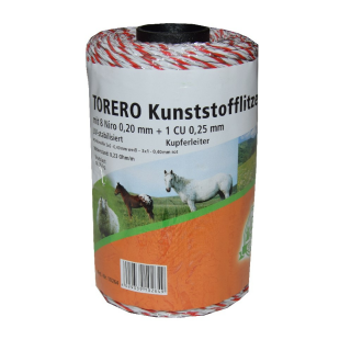 Torero Kunststofflitze 200m weiß/rot