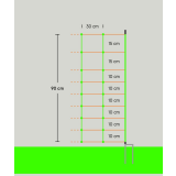 Euro-Netz Kombi 50m x 90cm / orange, Doppelspitze