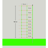 Euro-Netz Kombi 50m x 105cm / orange, Einzelspitze