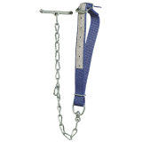 Kälberhalsband blau mit Kette