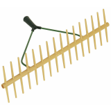 Kunststoff-Rechen doppelseitig 16 Zinken, 64cm