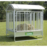 Pferde-Viereckraufe mit Sicherheitsfreßgitter 2 x 2 m