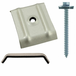 100 Kalotten 35/207, 41-32° RAL 9006 + 100 FaBa 6,5x75