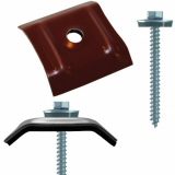 100 Kalotten 26-50° RAL 8012 + 100 FaBa 6,5x64