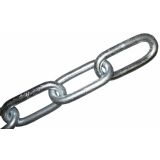 1m - Stahlkette verzinkt langgliedrig 6mm x 42mm
