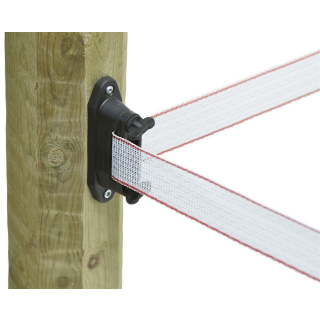 10 Stück Profi Eck-/Streckenisolator, schwarz,  für 4cm-Band