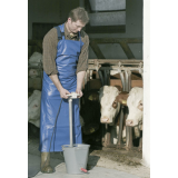 Melk- und Waschschürze blau 100 x 125