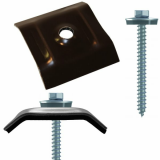 100 Kalotten 26-50° RAL 8014 + 100 FaBa 6,5x64