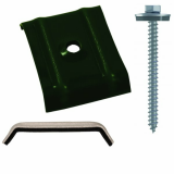 100 Kalotten 41-32° RAL 6020 + 100 FaBa 6,5x75