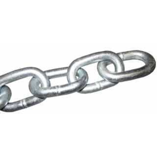 1m - Stahlkette verzinkt kurzgliedrig 6mm x 24mm