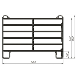 AKO Panel 2,40 m, H 1,70 m, vz (442591)