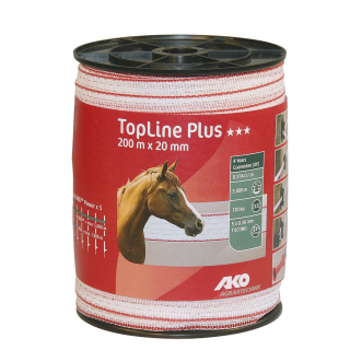 Band TopLine Plus, 200m, 20mm, weiß/rot, 5 x 0,3mm TriCOND