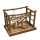 Vogelspielplatz aus Naturholz und Baumwolle, 35x25x25cm