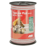 Band TopLine Plus, 200m, 10mm, weiß/rot, 4 x 0,3mm...