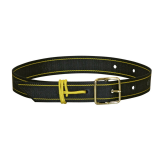 Glockenriemen PE, 1 Dorn, mit Schnur, schwa/gelb 30mmx55cm