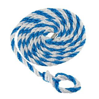 Viehtransportstrick blau-weiß 320cm, m. kleiner Schlaufe