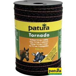 Tornado Breitband 12,5 mm, 200 m Rolle 4 Niro 0,20mm, 1 Cu 0,30mm, braun-orange