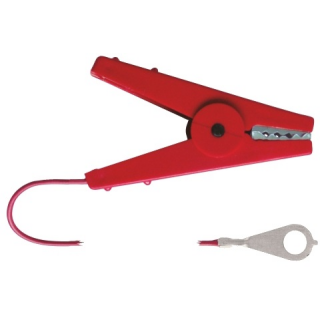 Zaunanschlusskabel Krokodilklemme/Öse, 100cm