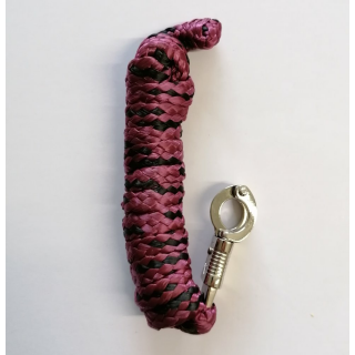 Führstrick mit Panikhaken bordeaux/schwarz