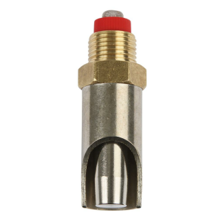 Beißnippel 3/4" m. 1/2" Anschl 71 mm, Anschl. Messing-Edelstahl