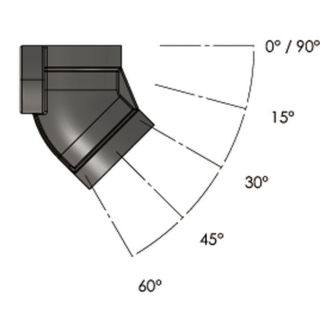 Wandhalter Edelstahl, 30Gr., 1/2" x 1/2"
