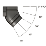 Wandhalter Edelstahl, 30Gr., 1/2" x 1/2"