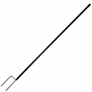 Ersatzpfahl SCHWARZ PremiumLine + TITAN Netz, 90cm Doppelspitz