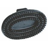 Gummistriegel oval, Hartgummi, schwarz