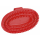 Gummistriegel oval, Hartgummi, rot