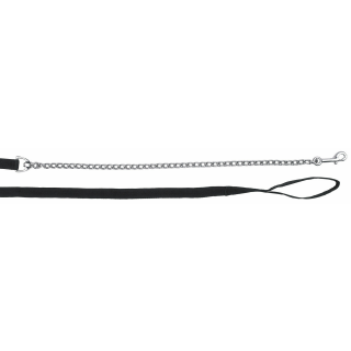 Führleine mit Kette, schwarz, 250cm