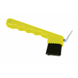Hufauskratzer mit Bürste  gelb