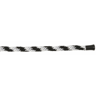 Führstrick Mustang Karabiner- haken, silber/schwarz/weiß