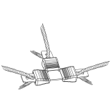 Litzclip Litzen-T-Verbinder 3mm, Edelstahl, 5 Stück
