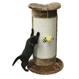 Kratzsäule CORNER braun, 58cm; mit Biene am Band
