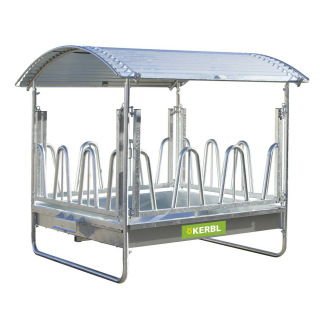 Viereckraufe mit Palisadenfessgitter 2x2 "Standard" komplett
