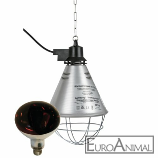 Infrarot-Wärmestrahlgerät 5 m Kabel m. Sparschalter + Infrarotlampe 150W rot