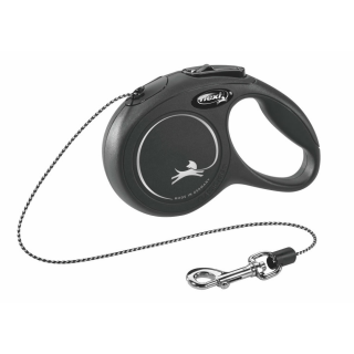 Flexi Leine CLASSIC XS, 3 m, Seil, bis 8kg schwarz