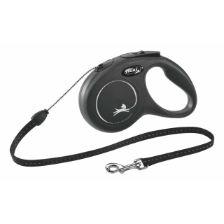 Flexi Leine CLASSIC S, 5 m, Seil, bis 12kg schwarz