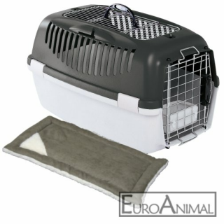 TOP FREE Transportbox, GULLIVER 3, 61 x 40 x 38 cm + Liegekissen 48x29cm
