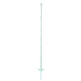 10 Stück Kunststoffpfahl weiß 125 cm, glasfaserverstärkt
