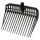 Dunggabel Kunststoff EcoFork 38x30cm, schwarz ohne Stiel