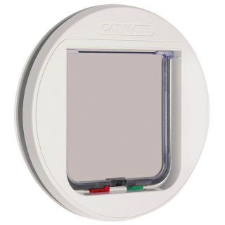 Cat Mate® 4-Wege Katzentüre 210WR, weiß, Ø 223 mm, für Glasscheiben