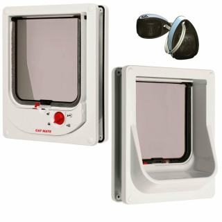 Cat Mate® 4-Wege Katzentüre, weiß, 168 x 219 mm, mit Magnetbetrieb