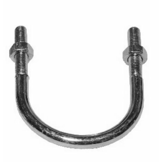 Rundstahlbügel verzinkt mit Muttern M10x89x115x45 - 3 Zoll