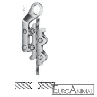 Seil-Spannklemme Seil-Ø 1-5mm, Tragfähigkeit/SWL 500kg